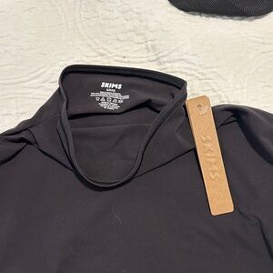 SKIMS Classic Black High-Neck Top